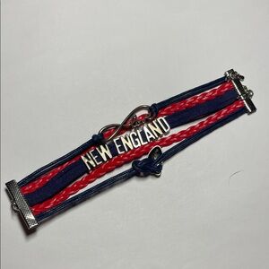 New England Patriots Navy and Red Bracelet